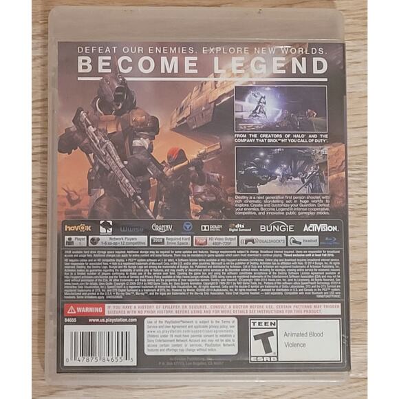 Destiny - PS3 PlayStation 3 Pre-owned Untested No Manual Video Games - Picture 2 of 4